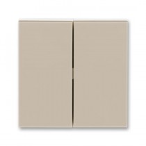 3559H-A00652 18  Kryt spínače kolébkového dělený, macchiato / bílá